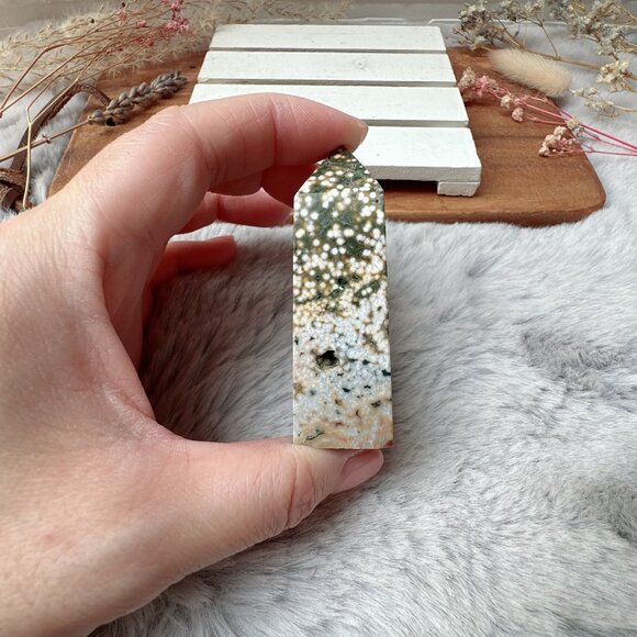 Small Ocean Jasper Tower Obelisk - Picture 1 of 6